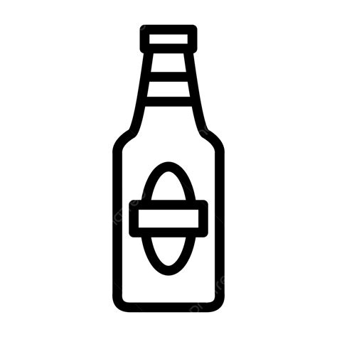 Beer Bottle Line Icon Vector Beer Bottle Icon Beer Bottle Beer Png