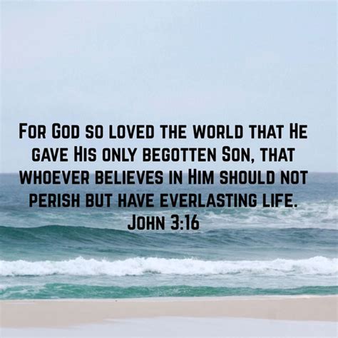 John 3 16 For God So Loved The World That He Gave His Only Begotten Son