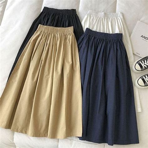 Jual Rok Jacklyn Skirt Hs Katun Linen Pinggang Karet Rok Wanita Terbaru