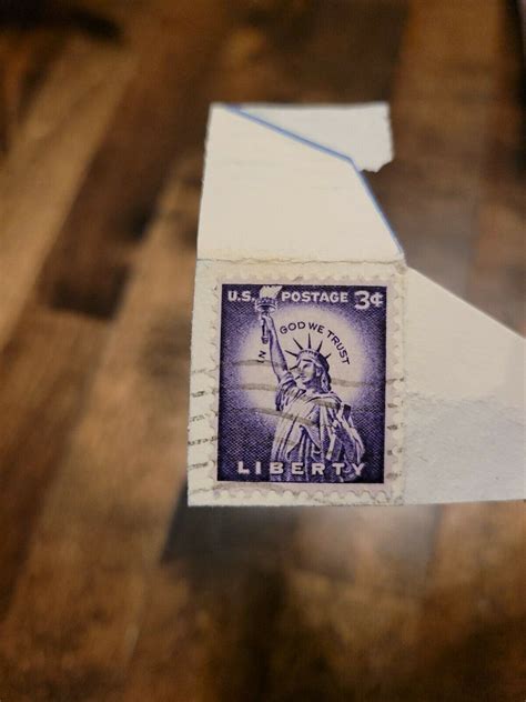 Mavin Cent Liberty Us Postage Stamp Used Purple Lady Statue Of