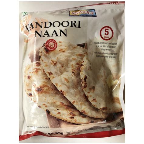 Ashoka Tandoori Naan Plain 5pcs Bag 425g CHEF S DEPOT