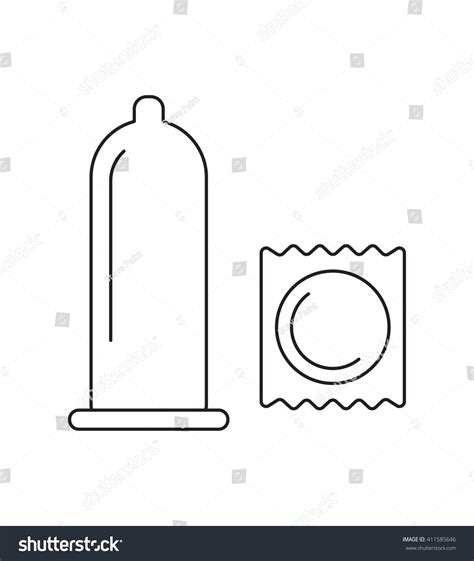 Vector Set Condom Symbols Prevention Sexually Vetor Stock Livre De