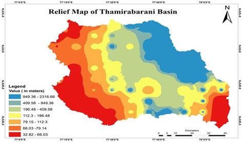 Relief map of Thamirabarani basin | Download Scientific Diagram