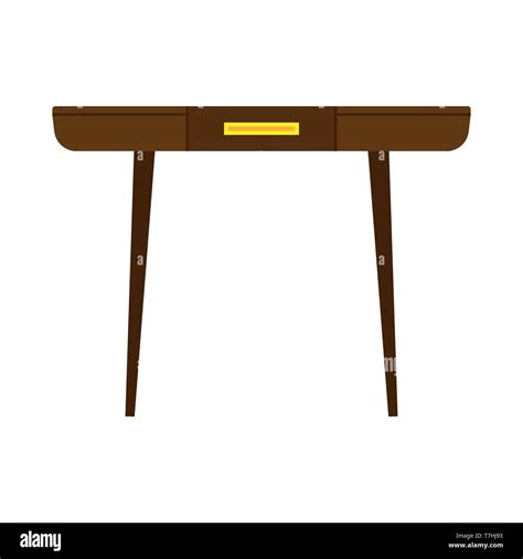 Vector Icon Table Furniture Isolated White Illustration Desk Design