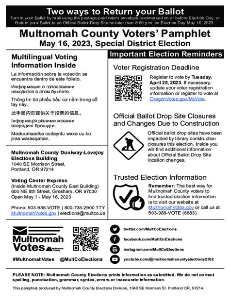 Fillable Online Returning Vote By Mail Ballots Registrar Of Voters