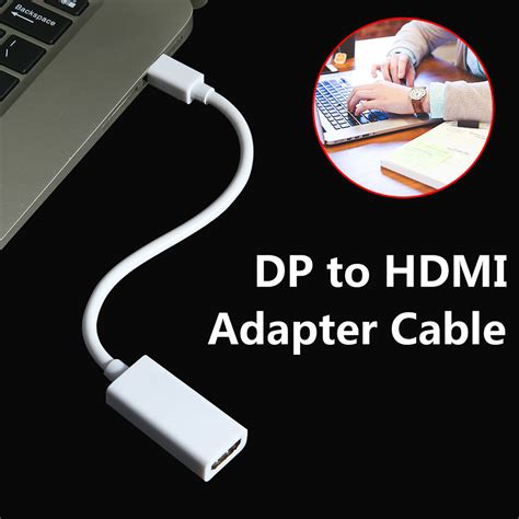 อะแดปเตอร์แปลงสายเคเบิ้ล Dp เป็น Hdmi สีขาว สําหรับ Macbook Air Pro ☆spdivines Shopee Thailand