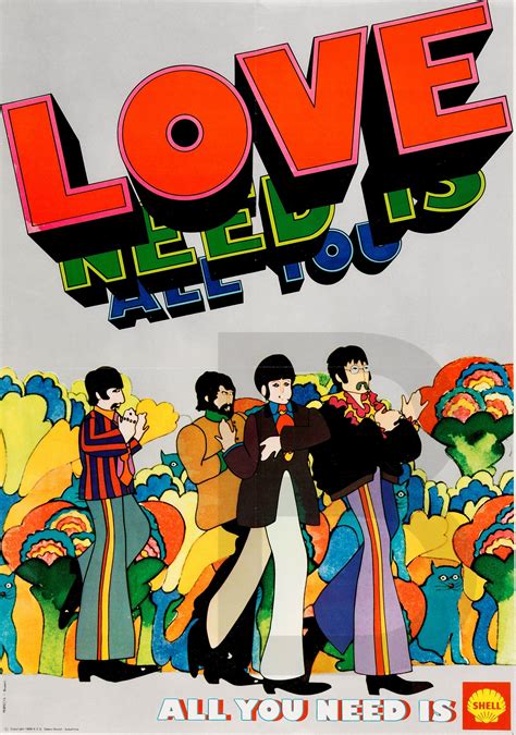 Beatles Yellow Submarine All You Need Is Love All You Need Is Shell Ad 13 X 19 Photo Print