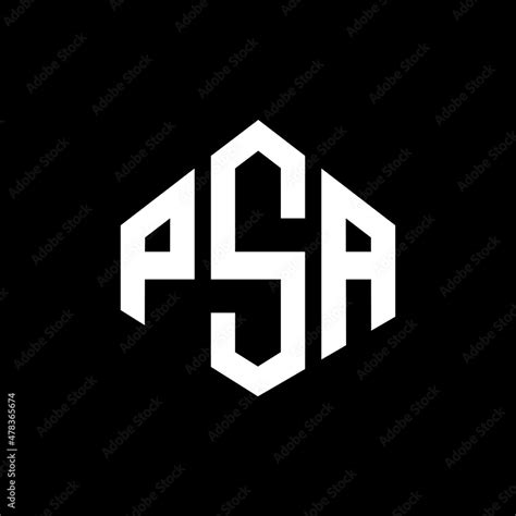 PSA letter logo design with polygon shape. PSA polygon and cube shape ...