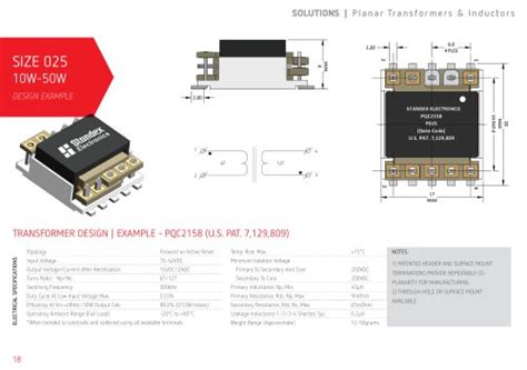 Kw Kw Planar Transformers Size Standexmeder Electronics Gmbh