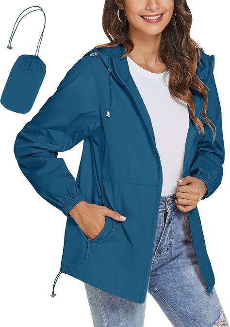 Iwoo Veste Pluie Femme Veste De Pluie Femme Veste Coupe Vent