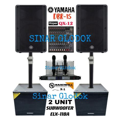 Jual PAKET SOUND SYSTEM OUTDOOR YAMAHA DBR 15 HARDWELL ELX 118A MIXER