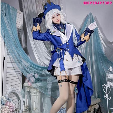 Cosplay 原神cos服水神芙卡洛斯cosplay服裝楓丹芙寧娜c服游戲套裝 蝦皮購物