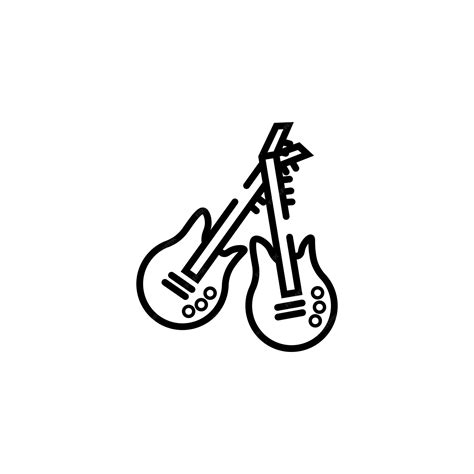 Premium Vector | Rock guitar vector type icon