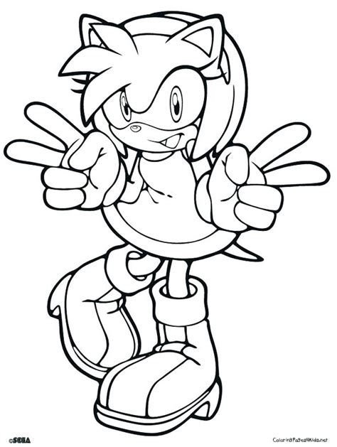 Sonic And Amy Coloring Pages At Free Printable Colorings Pages To Print And Color