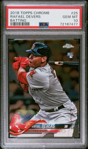 Topps Chrome Rafael Devers Rc Psa Mcp