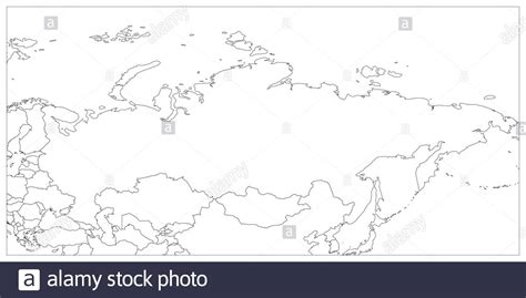 Russia And Surrounding Countries Blank Map