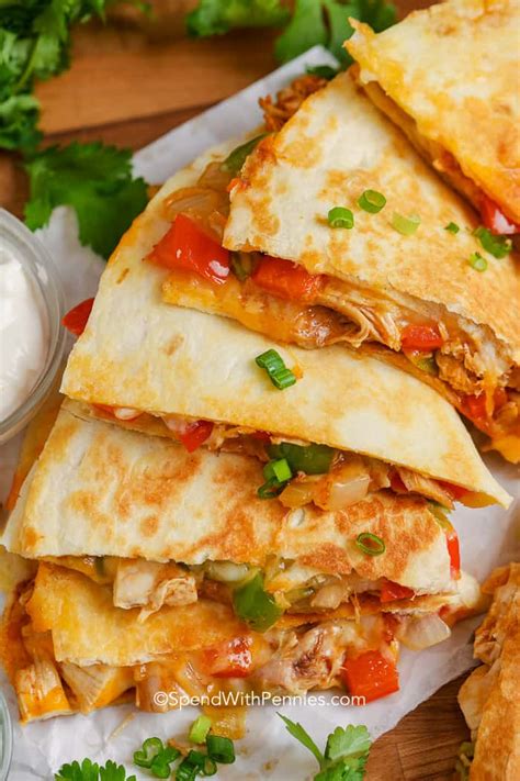 Chicken Quesadillas {baked Or Grilled } Spend With Pennies