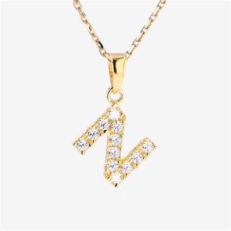 Ct Gold Vermeil On Silver N Initial Necklace Warren James