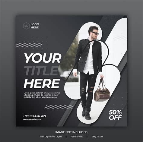 Premium PSD | Modern simple social media instagram post banner template