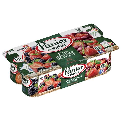 Yaourt Aux Fruits Rouges Fraise Mûre Cerise Panier De Yoplait Fruits