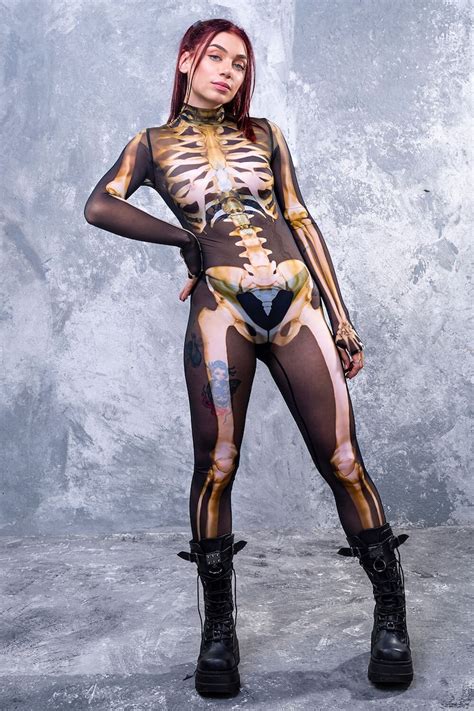 Mesh Skeleton Bodysuit Halloween Costume Woman Sexy - Etsy