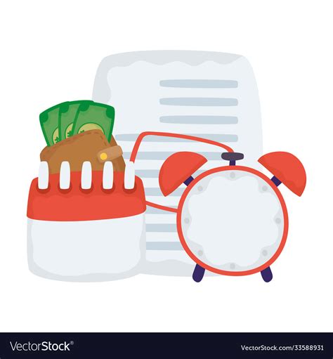 Paper document file with financial icons Vector Image