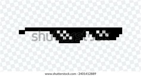 Bit Pixel Sun Glases Memes Vector Stock Vector Royalty Free