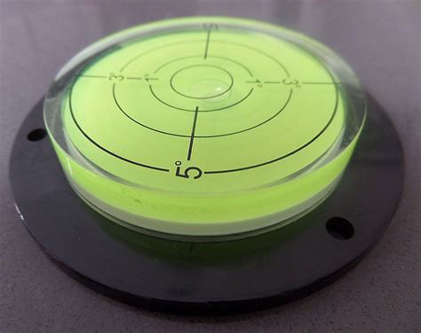 Flanged Circular Angle Large Spirit Bubble Level Green Liquid 80mm