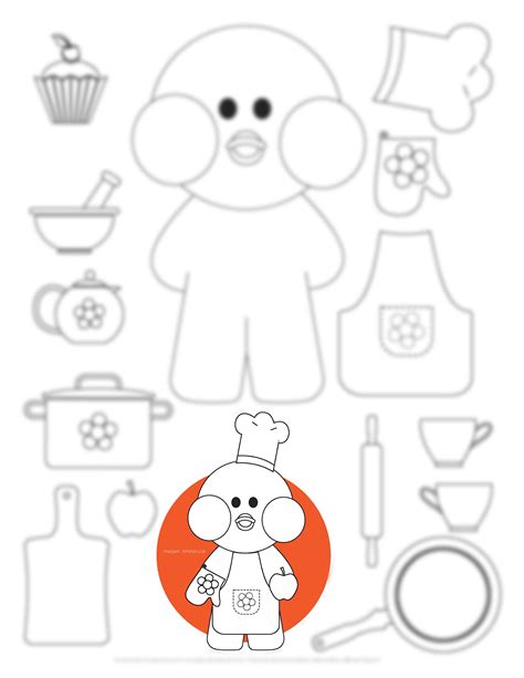 Paper Duck Chef Template Etsy