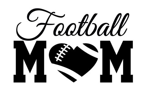 Football Mom Decal Football Heart Mom Decal Football Decal Etsy