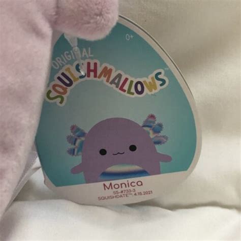 Squishmallows 5 Monica The Purple Axolotl Iridescent Belly Fins Plush