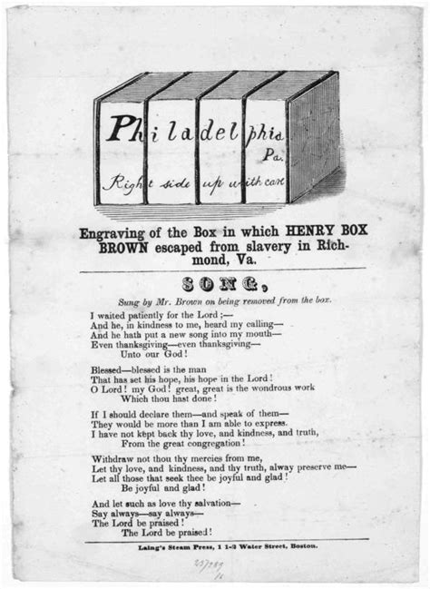 Henry 'Box' Brown: The Virginia Slave Who Mailed Himself To Freedom