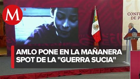 AMLO exhibe en La Mañanera un spot donde se decía que era un peligro