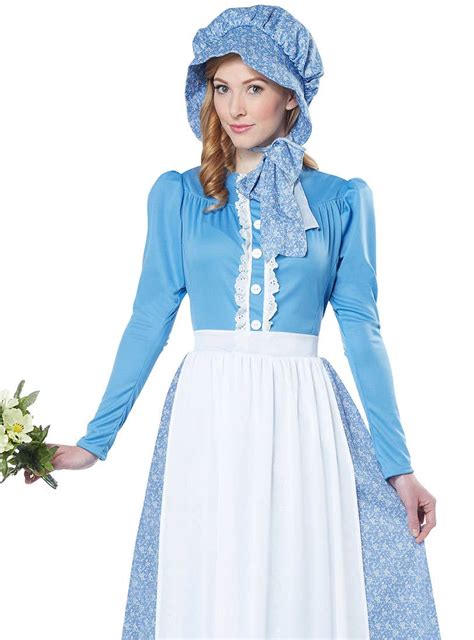 Womens American Pioneer Costume Colonial Olden Days Costume