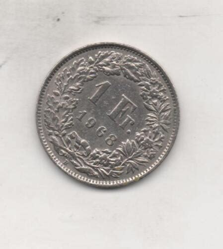 Swiss Switzerland Helvetia 1 Fr Coin 1968 2 EBay