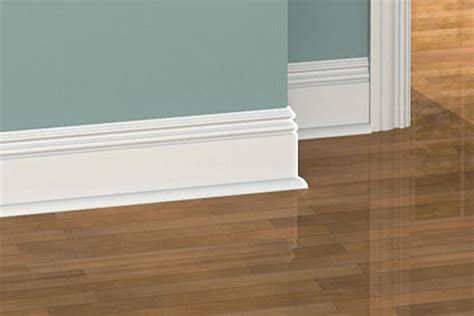 Hot-Sale White Primed Solid Baseboard Molding Wooden Skirting Board - China Primed Wood Trim and ...