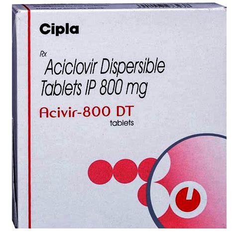 Acivir 800 DT Tablet 5 S Price Uses Side Effects Composition