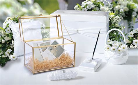 Sumnacon Hochzeit Geschenkkarten Box Aus Glas Metall Mit Schloss F R