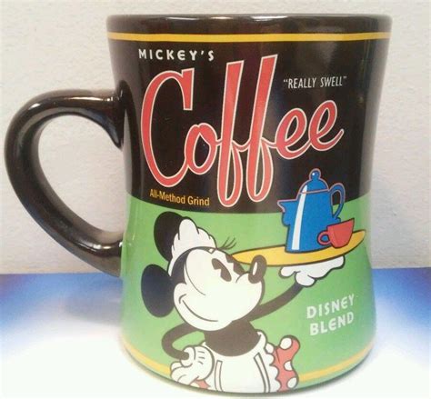 Mickey S Really Swell Disney Blend Large Retro Diner Coffee Mug Minnie