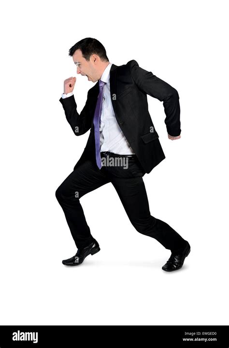 Isolated business man winner dance Stock Photo - Alamy