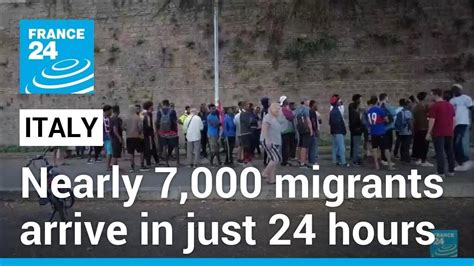 Italy Migrant Crisis Nearly 7000 Migrants Arrive In Just Over 24