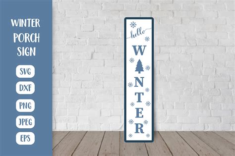 Hello Winter Porch Sign Svg Winter Graphic By Labelezoka · Creative