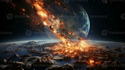 Meteor impact space astronomy photo realistic AI Generated 34752409 Stock Photo at Vecteezy