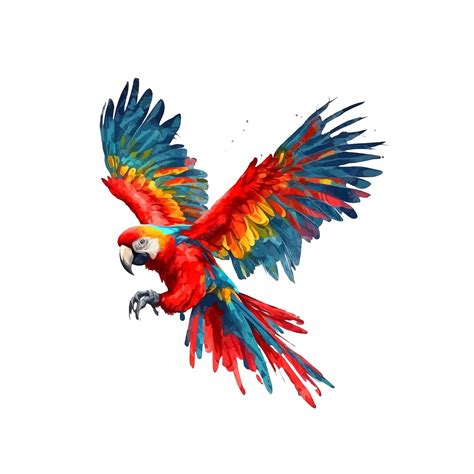 Premium Vector | Scarlet macaw watercolor paint