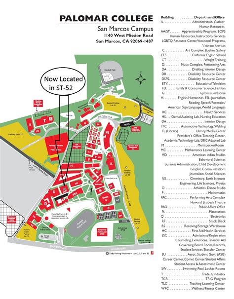 Palomar College Campus Map