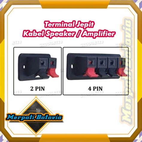 Terminal Kabel Jepit Kecil Pin Speaker Ampli Box Mono Stereo P P