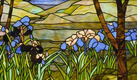 Magnolia And Iris Stained Glass Window By Meyda Lighting 29x40 Inches Shakespeare S Attic