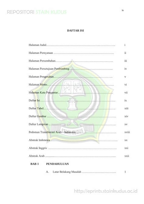 Pdf Daftar Isi Eprints Stainkudus Ac Ideprints Stainkudus Ac Id