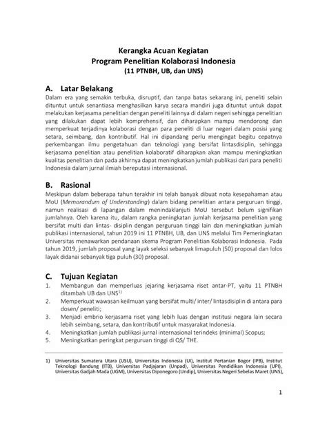 Pdf Ptnbh Ub Dan Uns Lppm Universitas Hasanuddinlp M Unhas