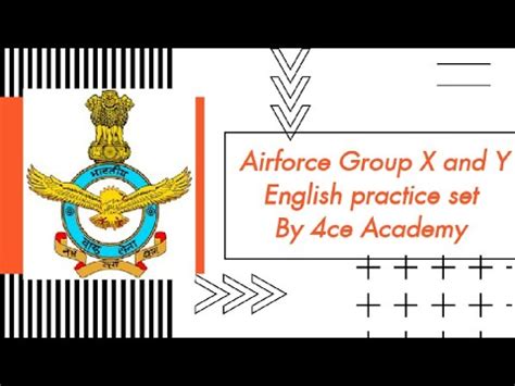 Airforce Group X And Y English Practice Set Intake Youtube